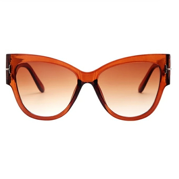 NEW OVERSIZED GRADIENT LENSE CAT EYE SUNGLASSES - Picture 2 of 9